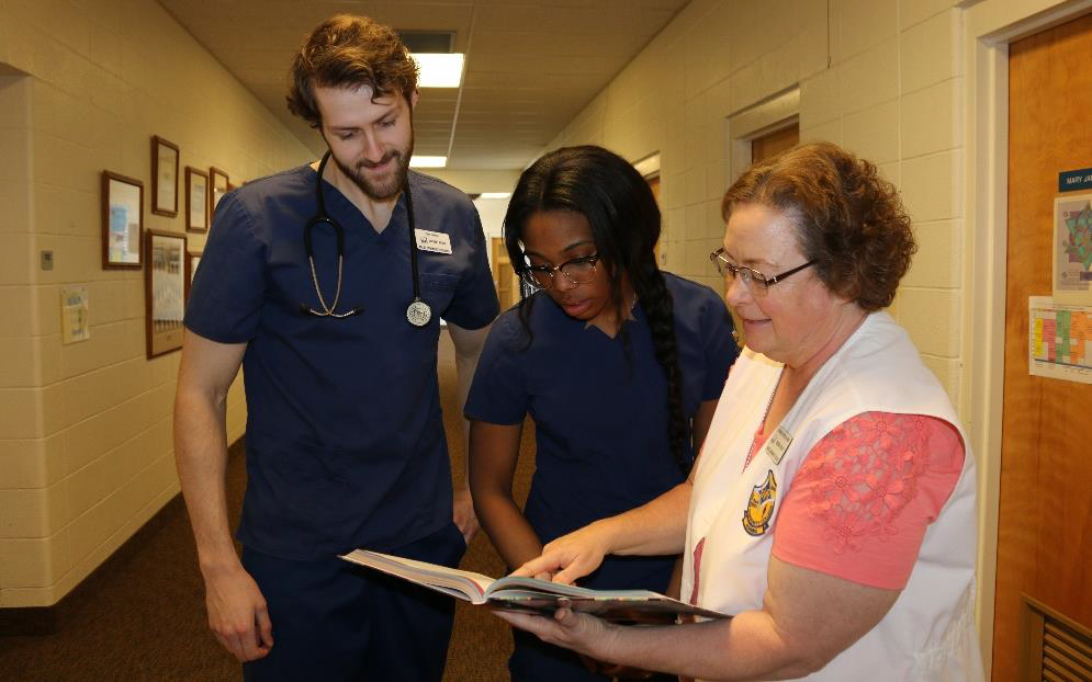 Nursing Instructor with Students 
