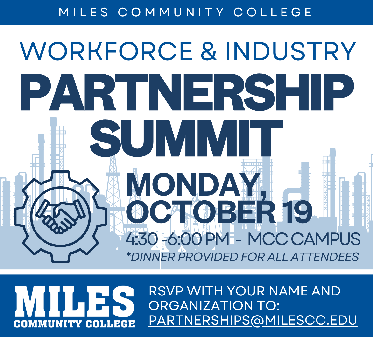 Graphic for Partnership Summit event; read article for details