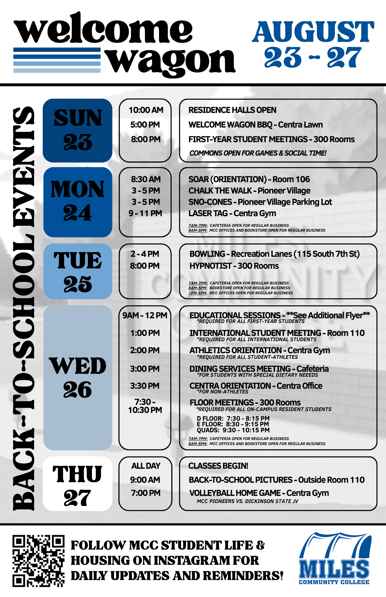 Image of Welcome Wagon Schedule